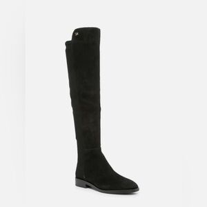 Stuart Weitzman Keelan Suede Black Over-the-Knee Boots